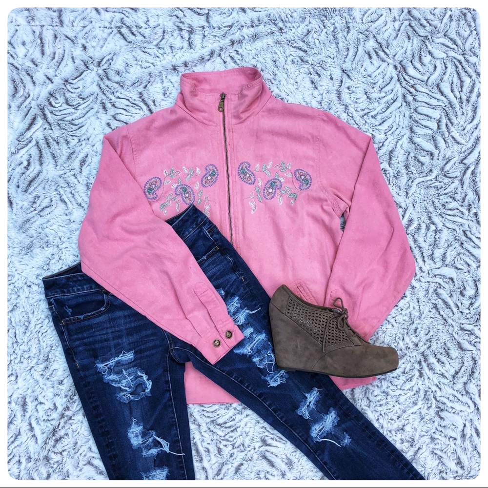 ADORABLE 100% Silk Zip-Up